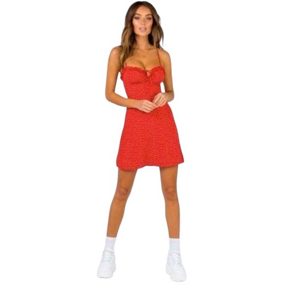 Princess Polly Love Birds Mini Dress Red